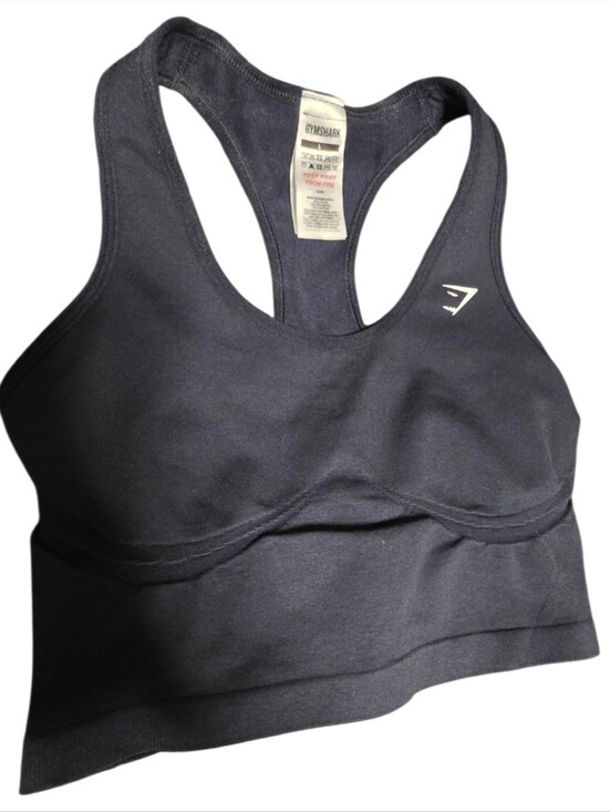 Gymshark Other - Gymshark ($70) Seamless Longline Athletic Sports Bra Navy Workout Crop Top